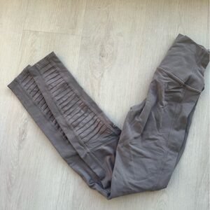 ALO Yoga Gray/Lavendar Moto Leggings